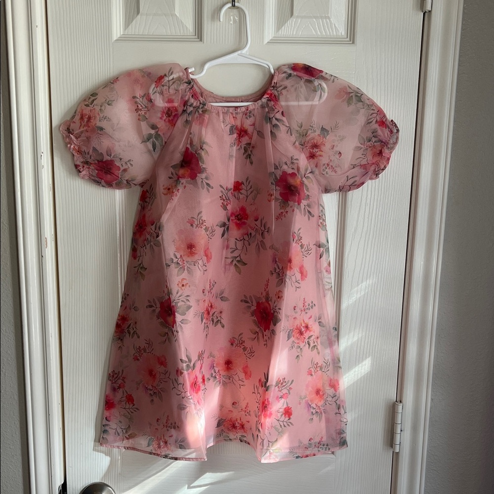 Next Pink Floral Kids Dress
